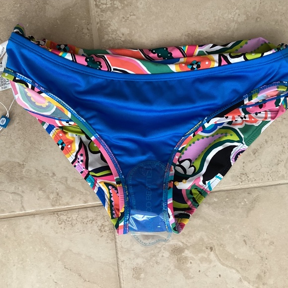 Bleu Rod Beattie Twisted Sarong Hipster Bikini Bottom Go For Bold Multi Print - Picture 9 of 10